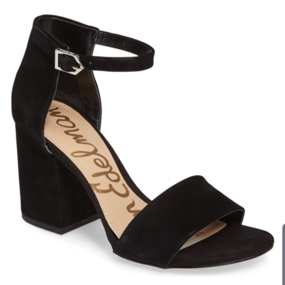 Sam Edelman Torrence Black Ankle Strap heels